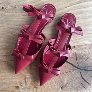Valentino Garavani Bow-detail pointed mules
